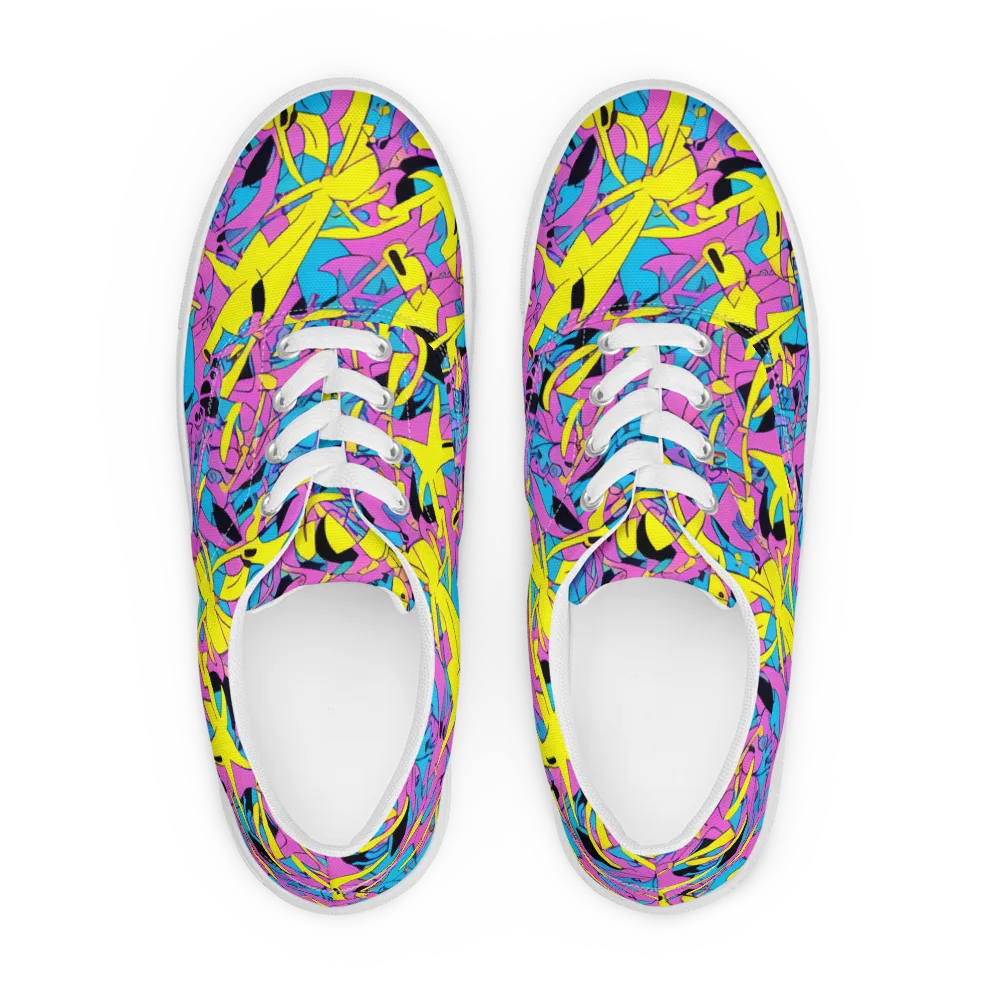 Neon Jive on Men's Lace-Up Canvas Shoes — Front
