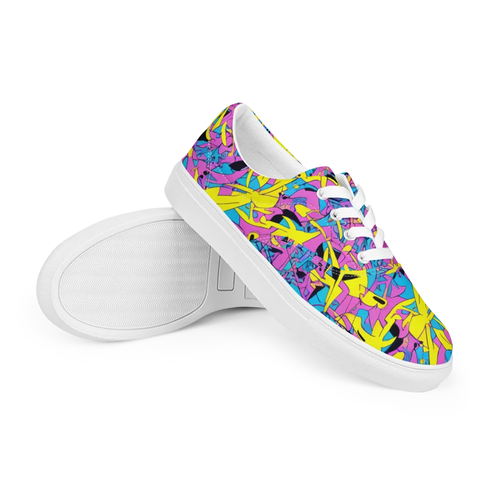 Neon Jive on Men's Lace-Up Canvas Shoes — Right Front