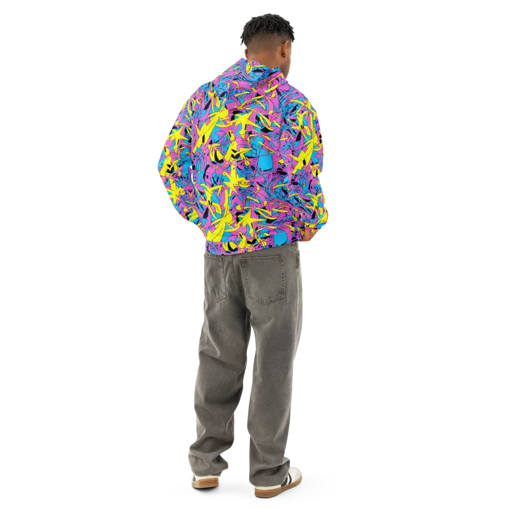Neon Jive on Cotton Hoodie — Back