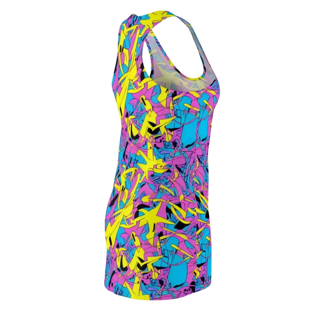 Neon Jive on Racerback Dress — Back Side