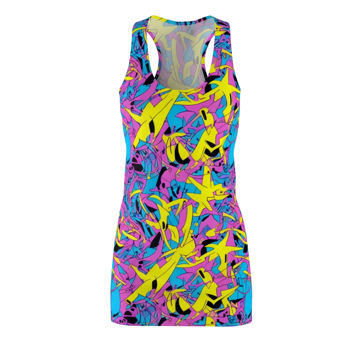 Neon Jive on Racerback Dress — Front