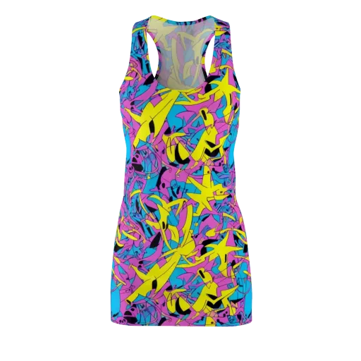 Neon Jive on a Racerback Dress