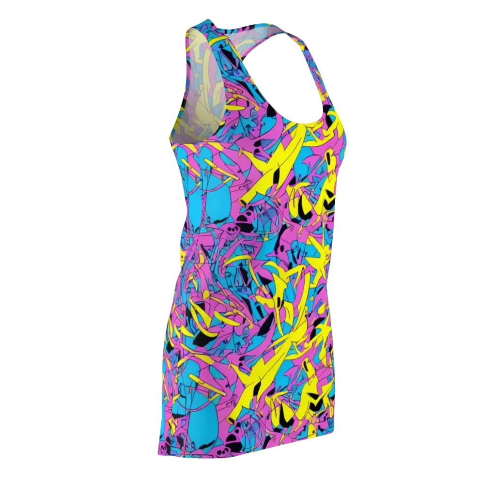 Neon Jive on Racerback Dress — Front Side