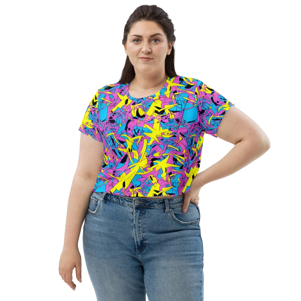 Neon Jive on Crop Tee — Front