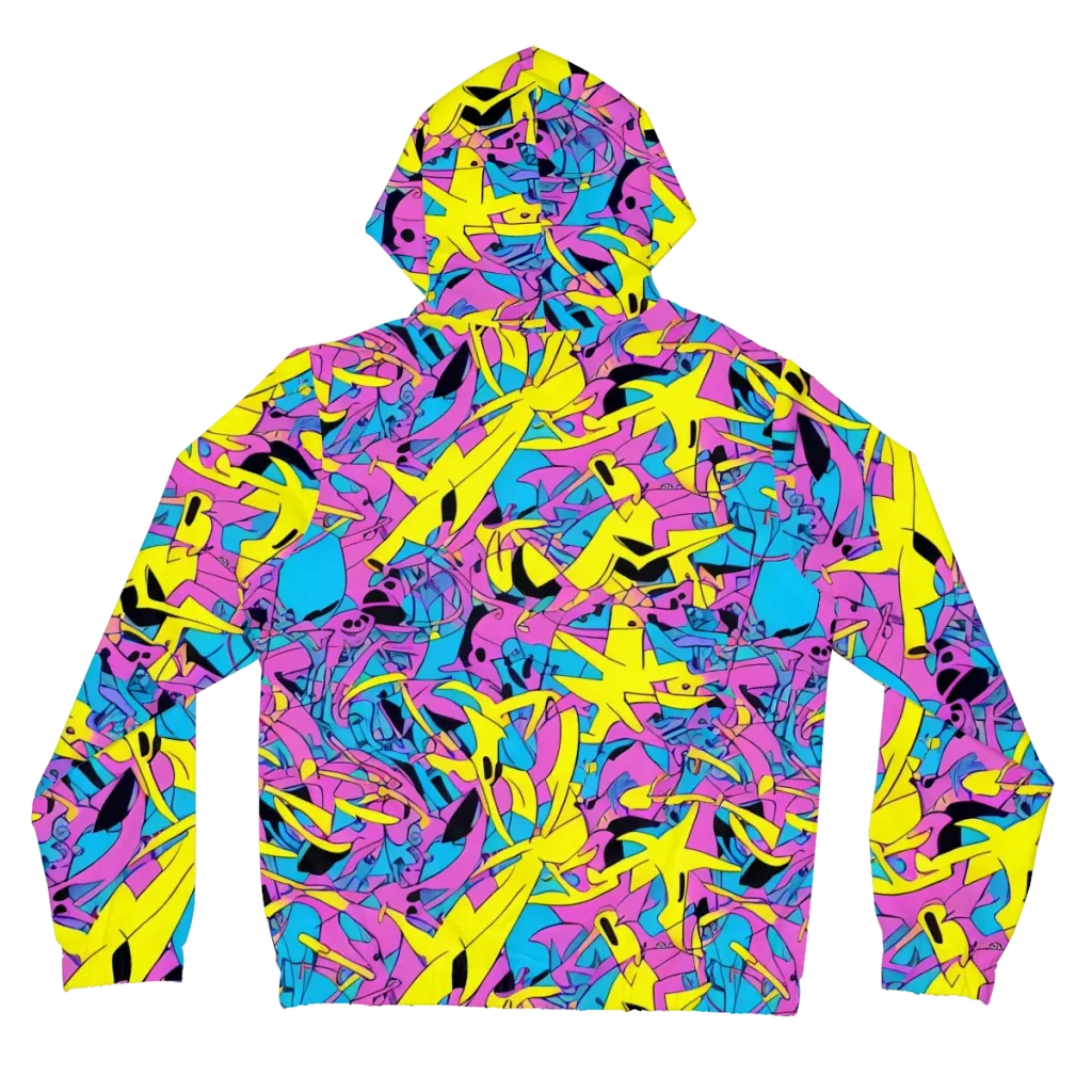 Neon Jive on Women's Full-Zip Hoodie — Back