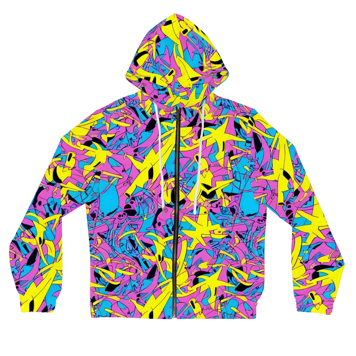 Neon Jive on Women's Full-Zip Hoodie — Front
