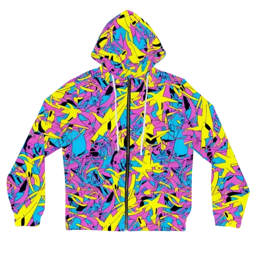 Neon Jive on a Women's Full-Zip Hoodie