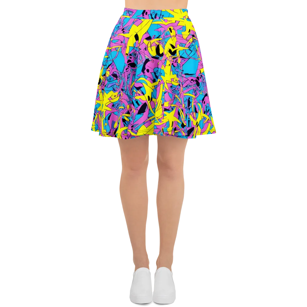 Neon Jive on Skater Skirt — Front