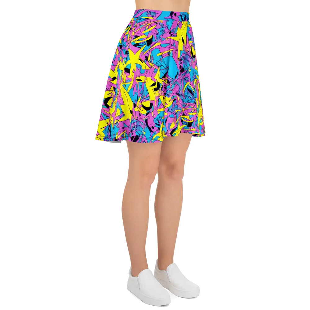 Neon Jive on Skater Skirt — Right