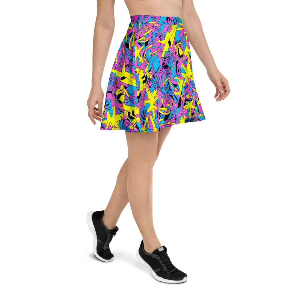 Neon Jive on Skater Skirt — Right