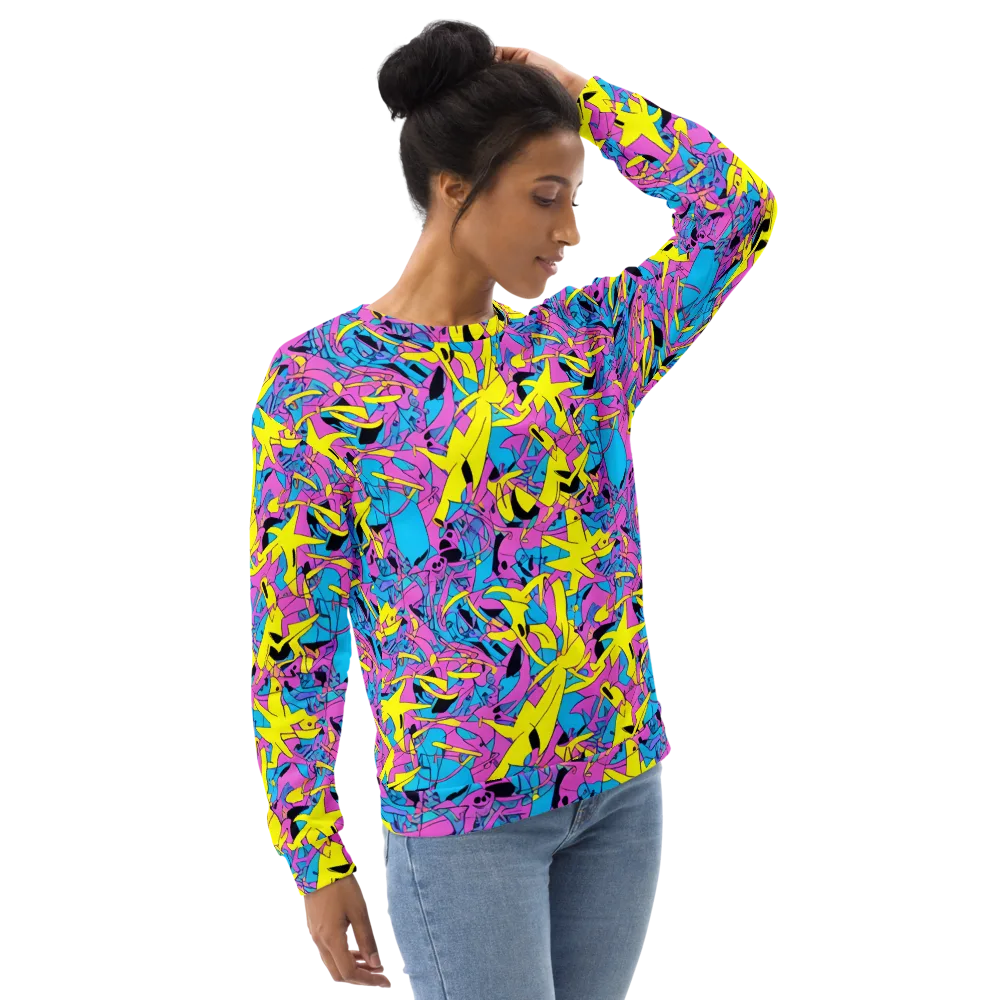 Neon Jive on Sweatshirt — Right Front