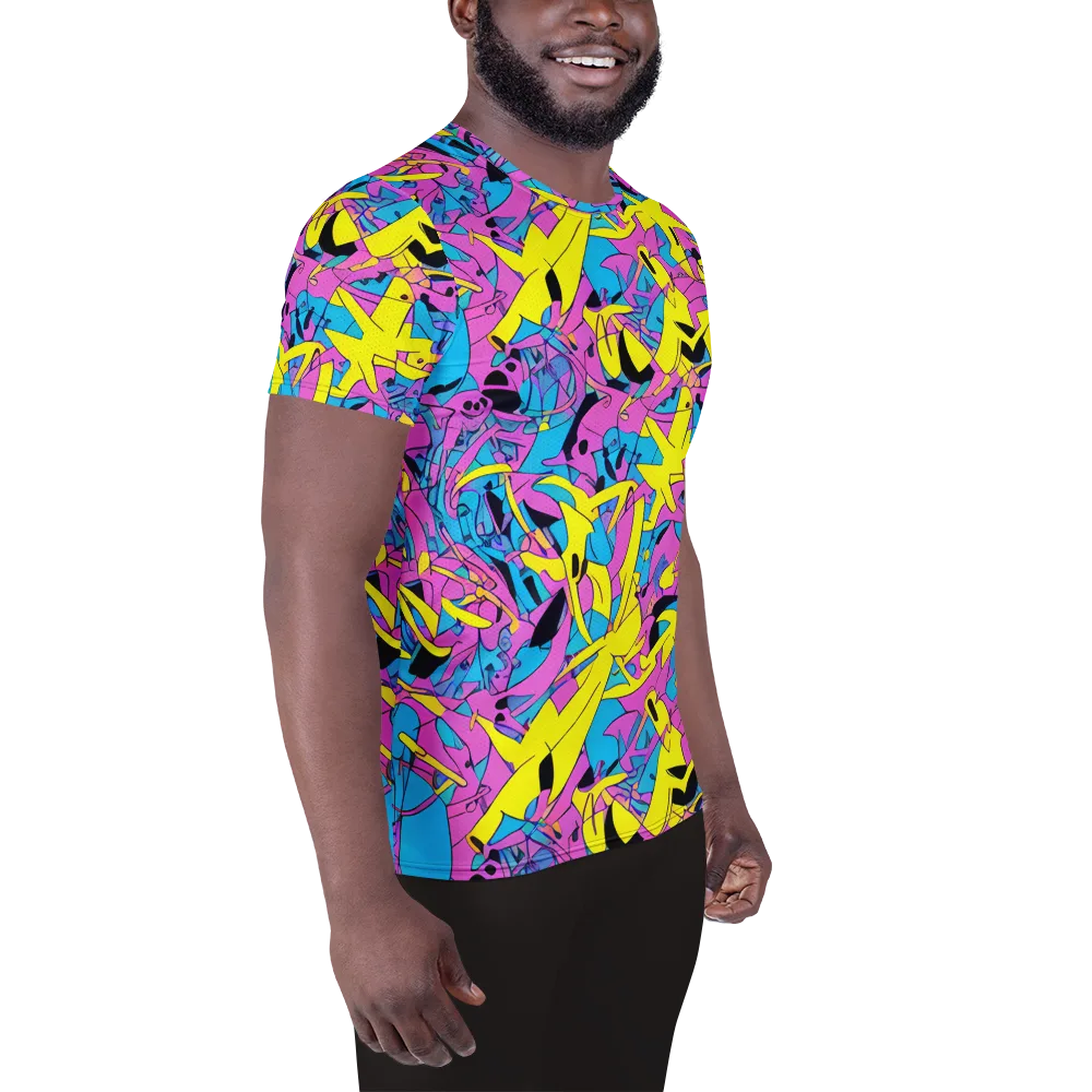 Neon Jive on Men's Athletic T-Shirt — Right