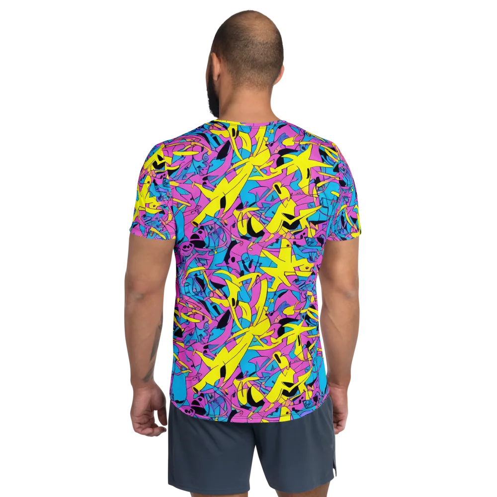 Neon Jive on Men's Athletic T-Shirt — Back
