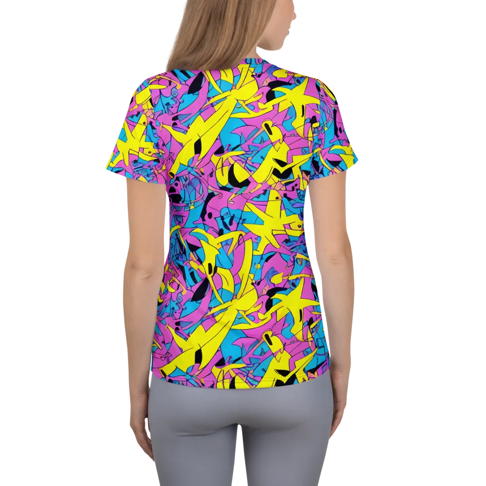 Neon Jive on Women's Athletic T-Shirt — Back