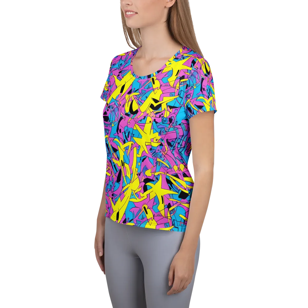Neon Jive on Women's Athletic T-Shirt — Left