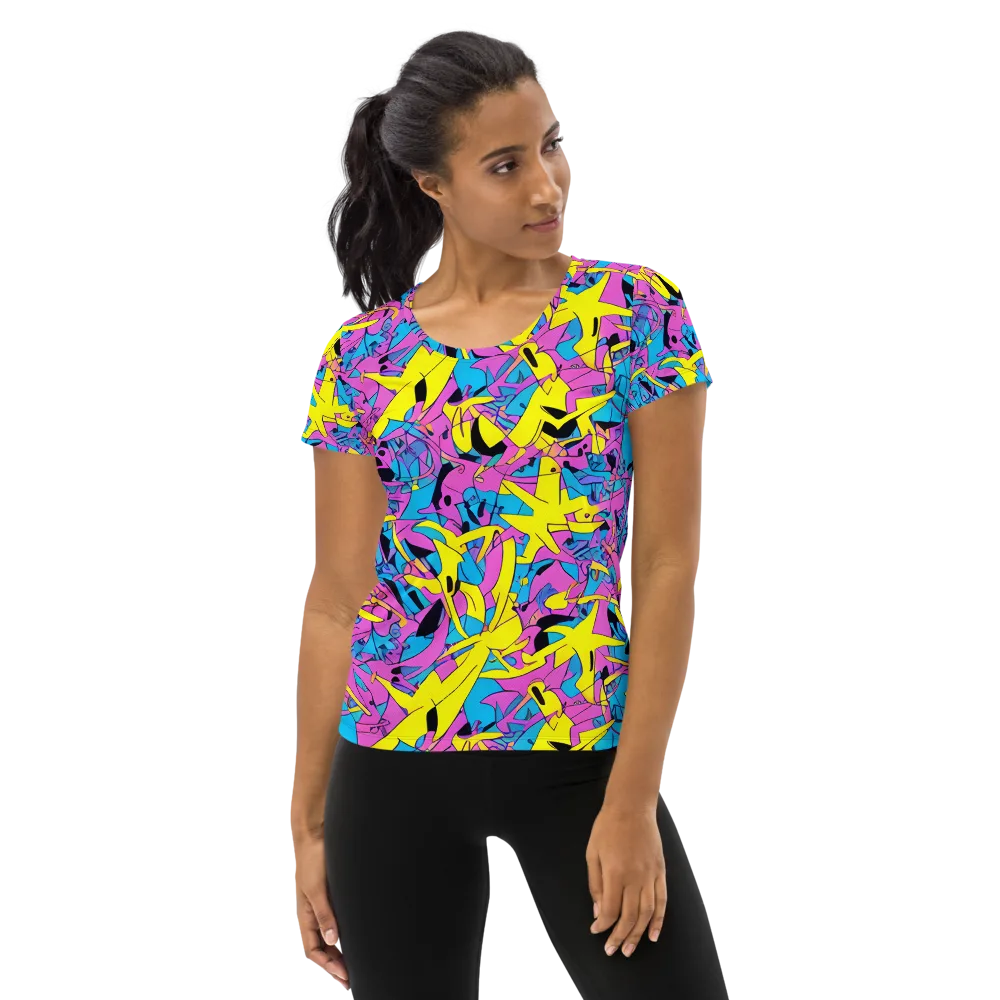 Neon Jive on Women's Athletic T-Shirt — Front