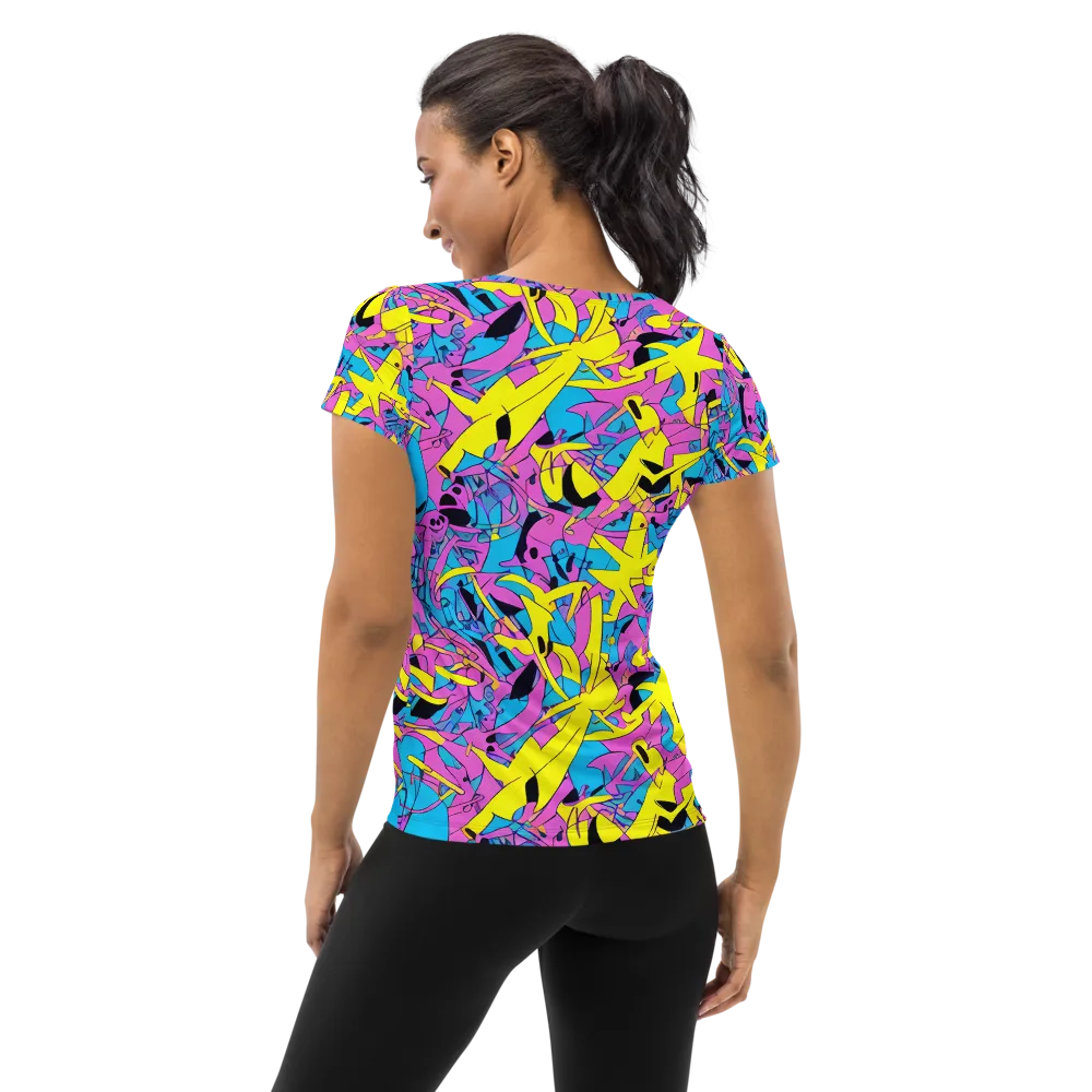 Neon Jive on Women's Athletic T-Shirt — Back