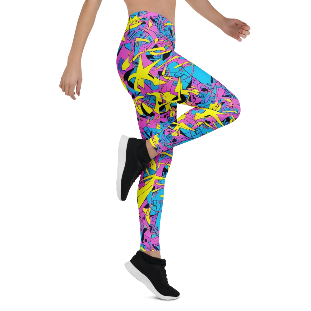 Neon Jive on Leggings — Right