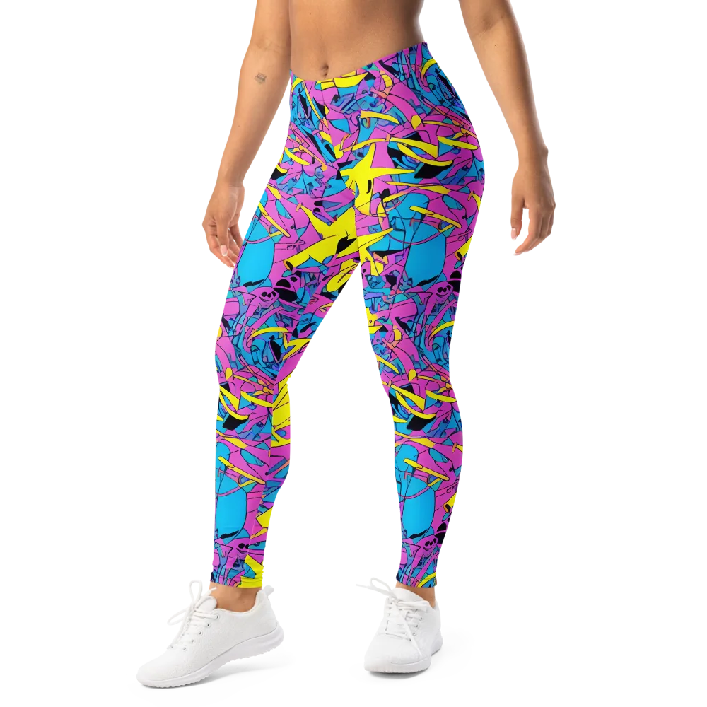 Neon Jive on Leggings — Left Front