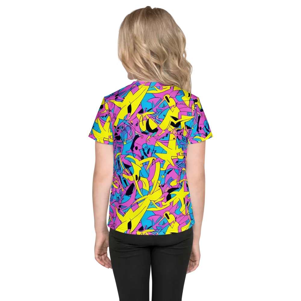 Neon Jive on Kids Crew Neck T-Shirt — Back