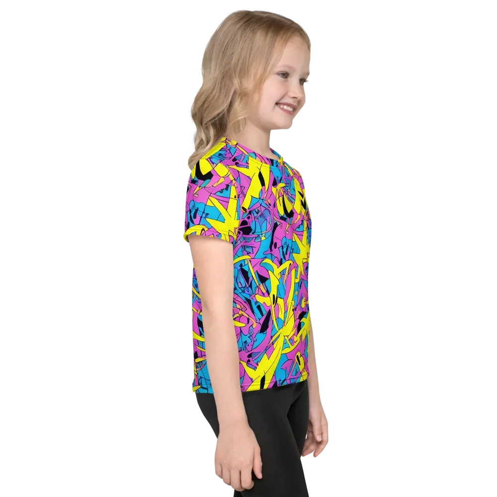 Neon Jive on Kids Crew Neck T-Shirt — Right