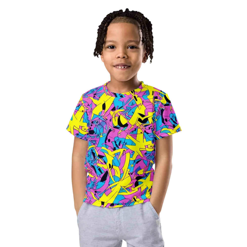 Neon Jive on Kids Crew Neck T-Shirt — Front