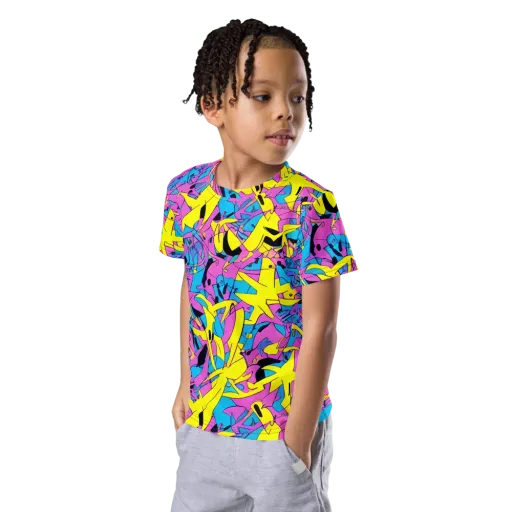 Neon Jive on a Kids Crew Neck T-Shirt
