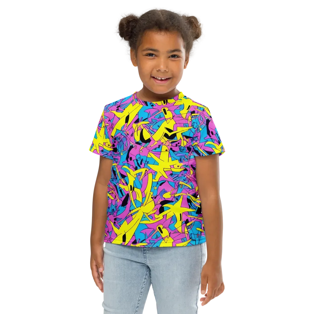 Neon Jive on Kids Crew Neck T-Shirt — Front