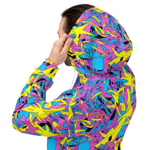 Neon Jive on a Hoodie