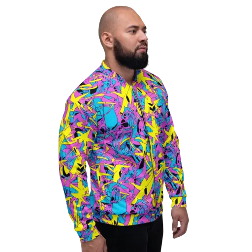 Neon Jive on a Bomber Jacket
