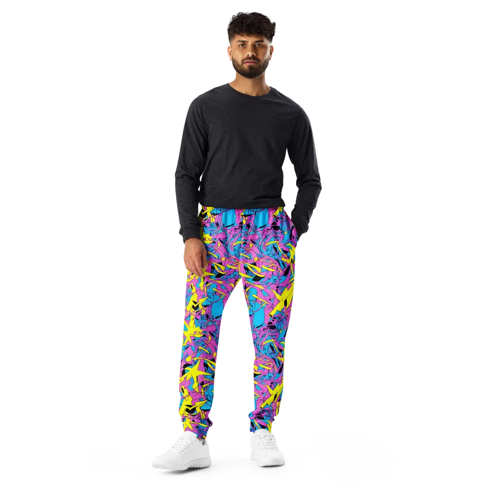 Neon Jive on Men's Joggers — Front