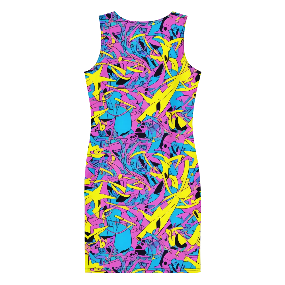 Neon Jive on Bodycon Dress — Back