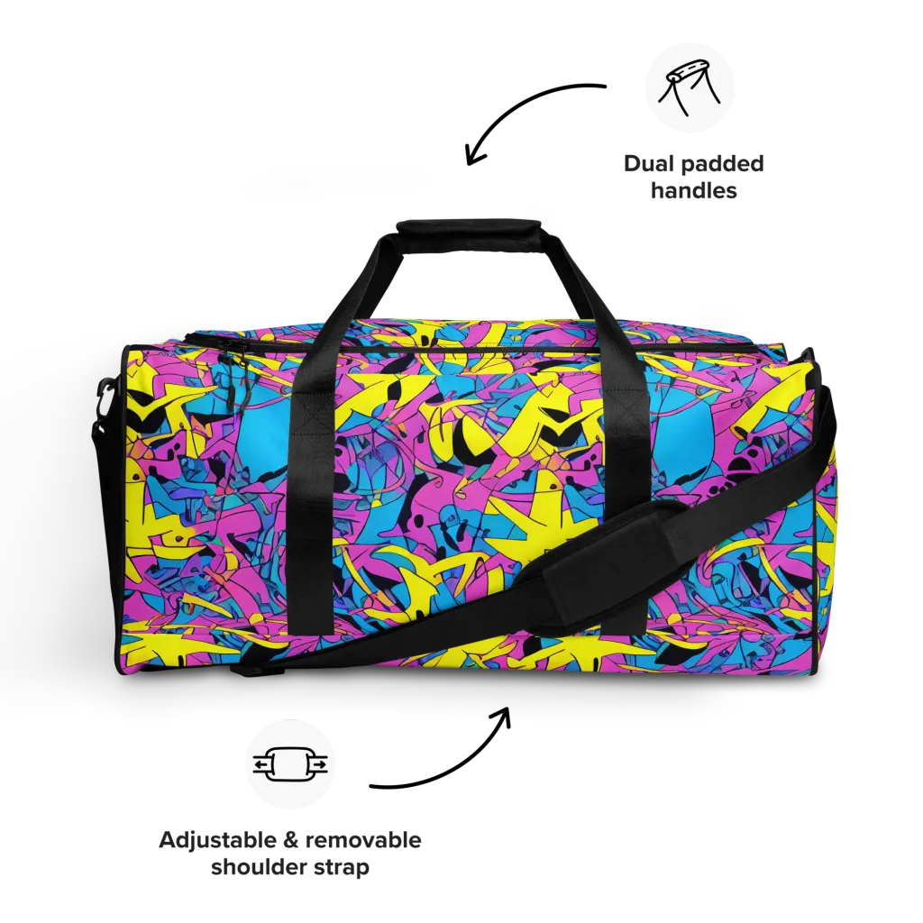 Neon Jive on Duffle Bag — Front