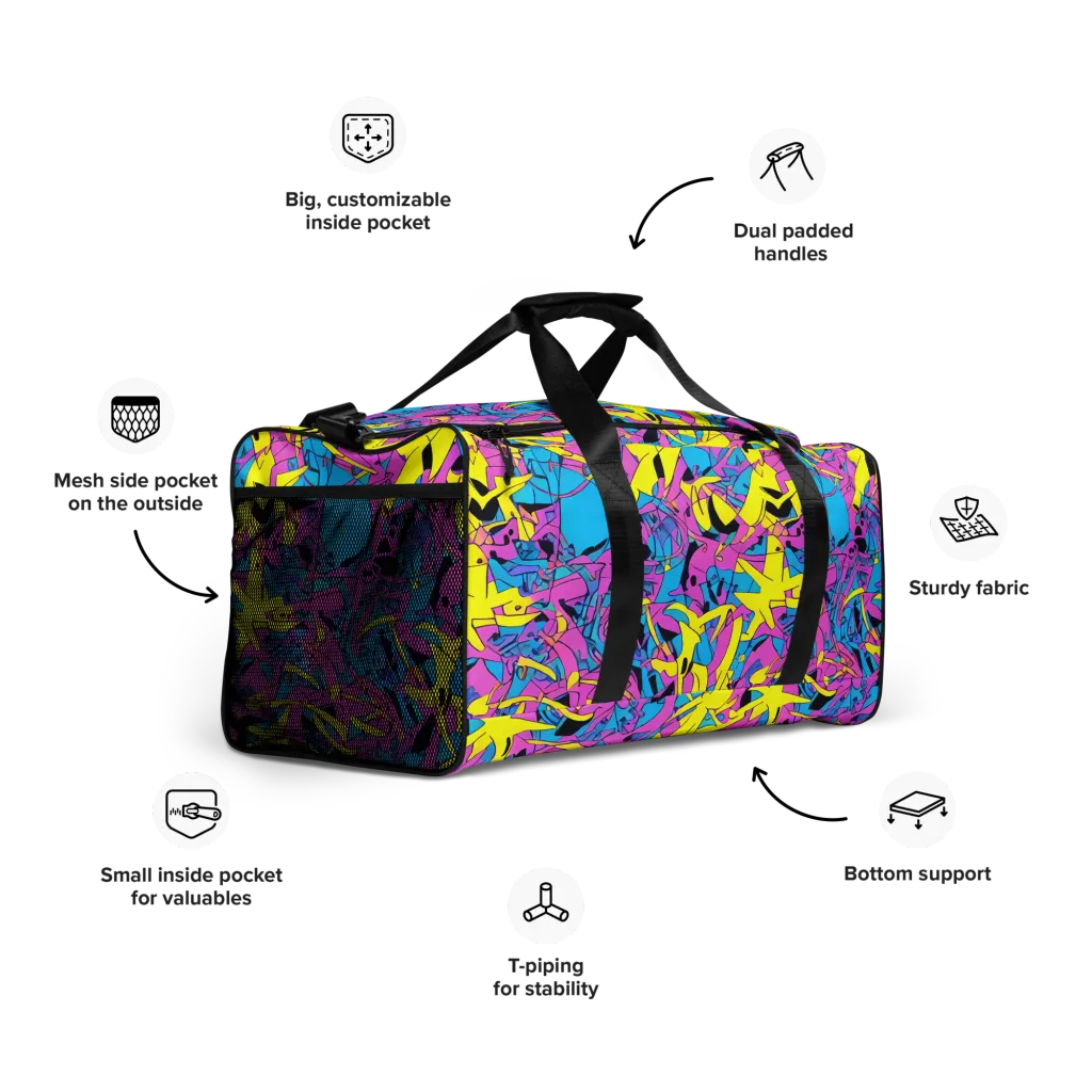 Neon Jive on Duffle Bag — Right Front