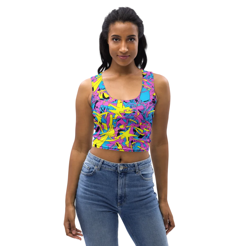Neon Jive on Crop Top — Front