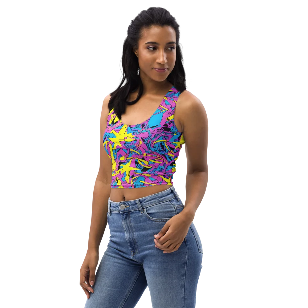 Neon Jive on Crop Top — Left Front