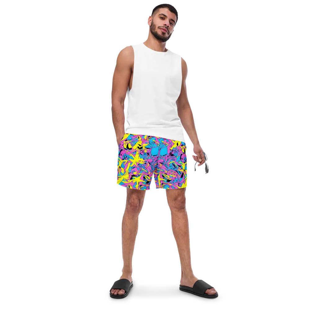 Neon Jive on Swim Trunks — Front