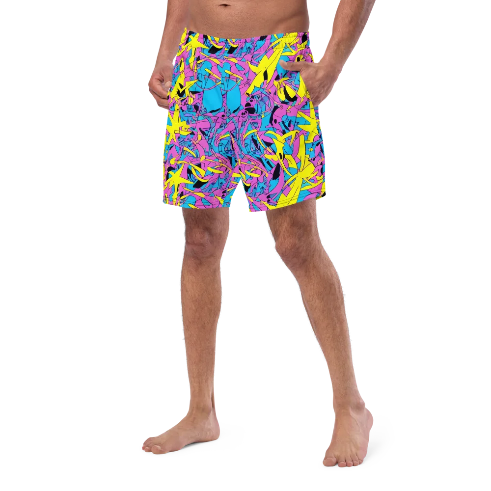 Neon Jive on Swim Trunks — Left Front