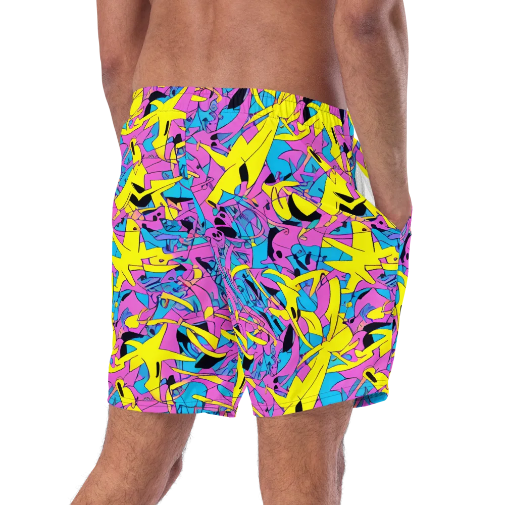 Neon Jive on Swim Trunks — Right Back