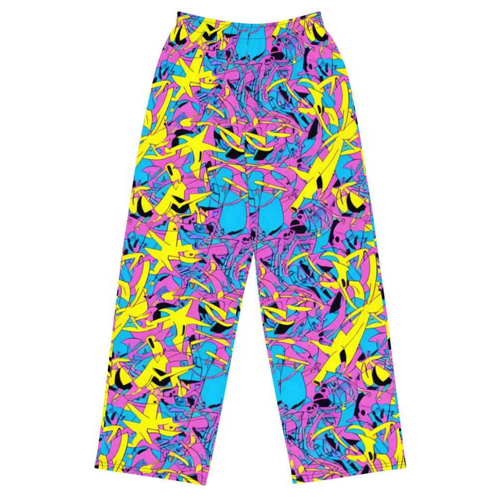 Neon Jive on Wide-Leg Pants — Front