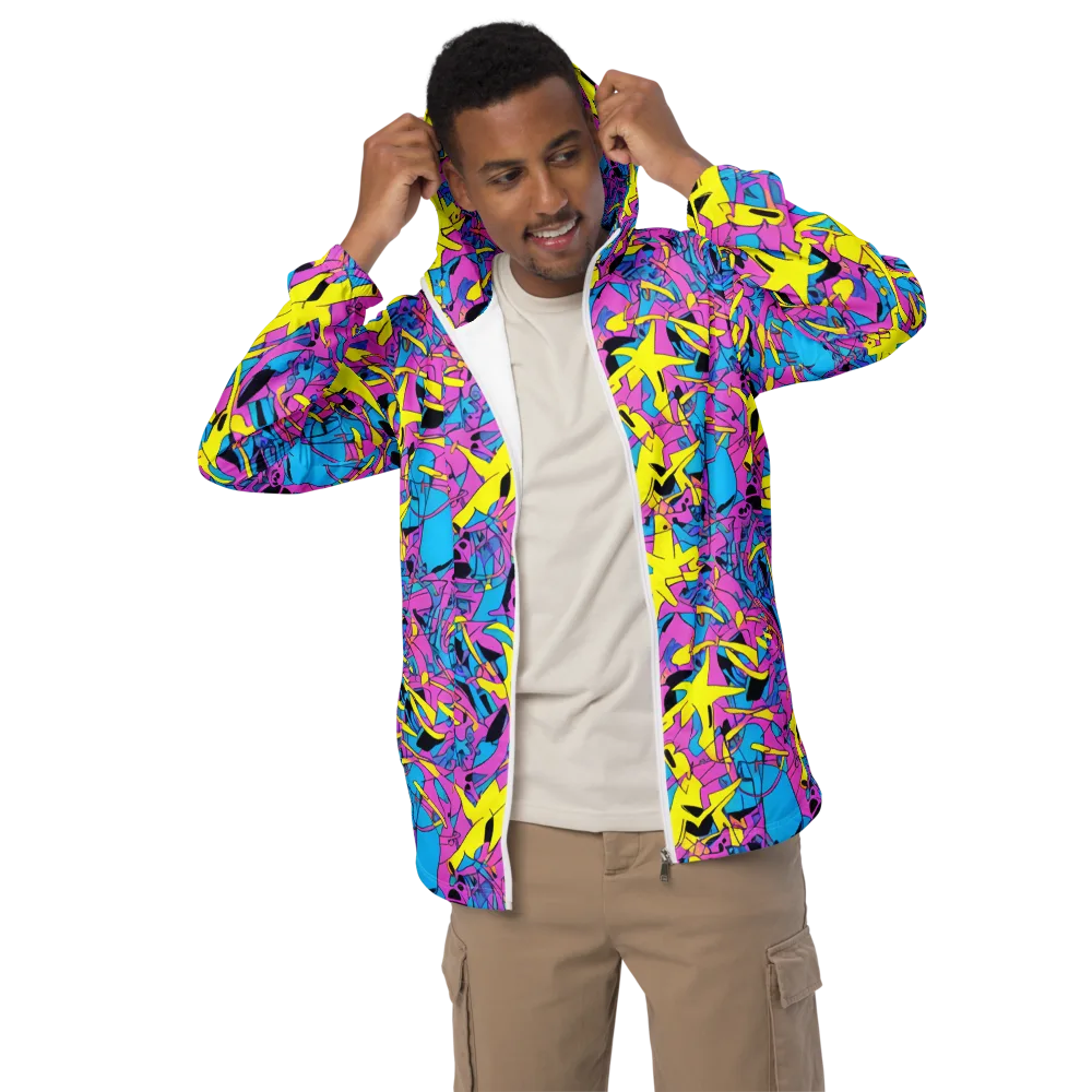Neon Jive on Men's Windbreaker — Front