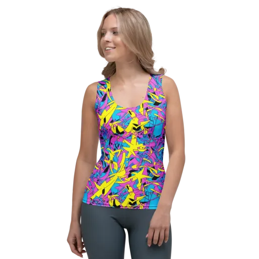 Neon Jive on a Women's Tank Top