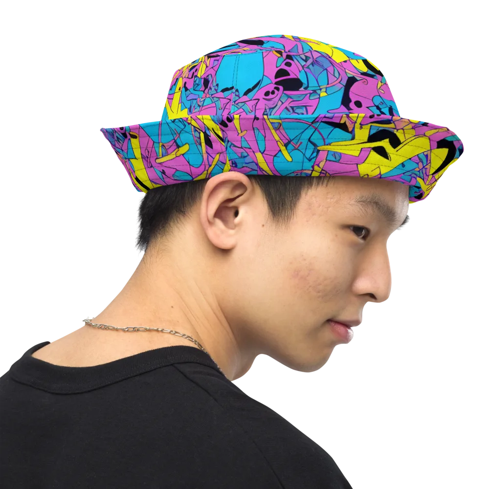 Neon Jive on Reversible Bucket Hat — Right Outside