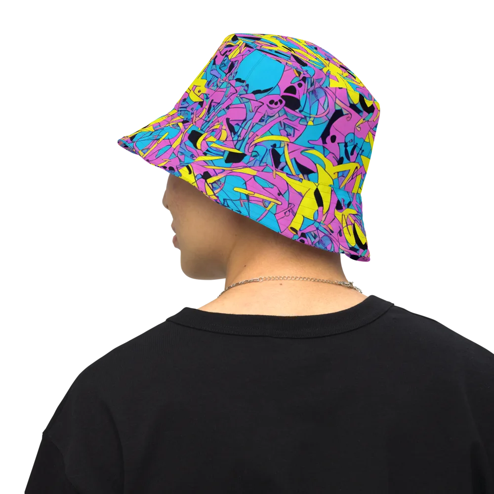 Neon Jive on Reversible Bucket Hat — Back Inside