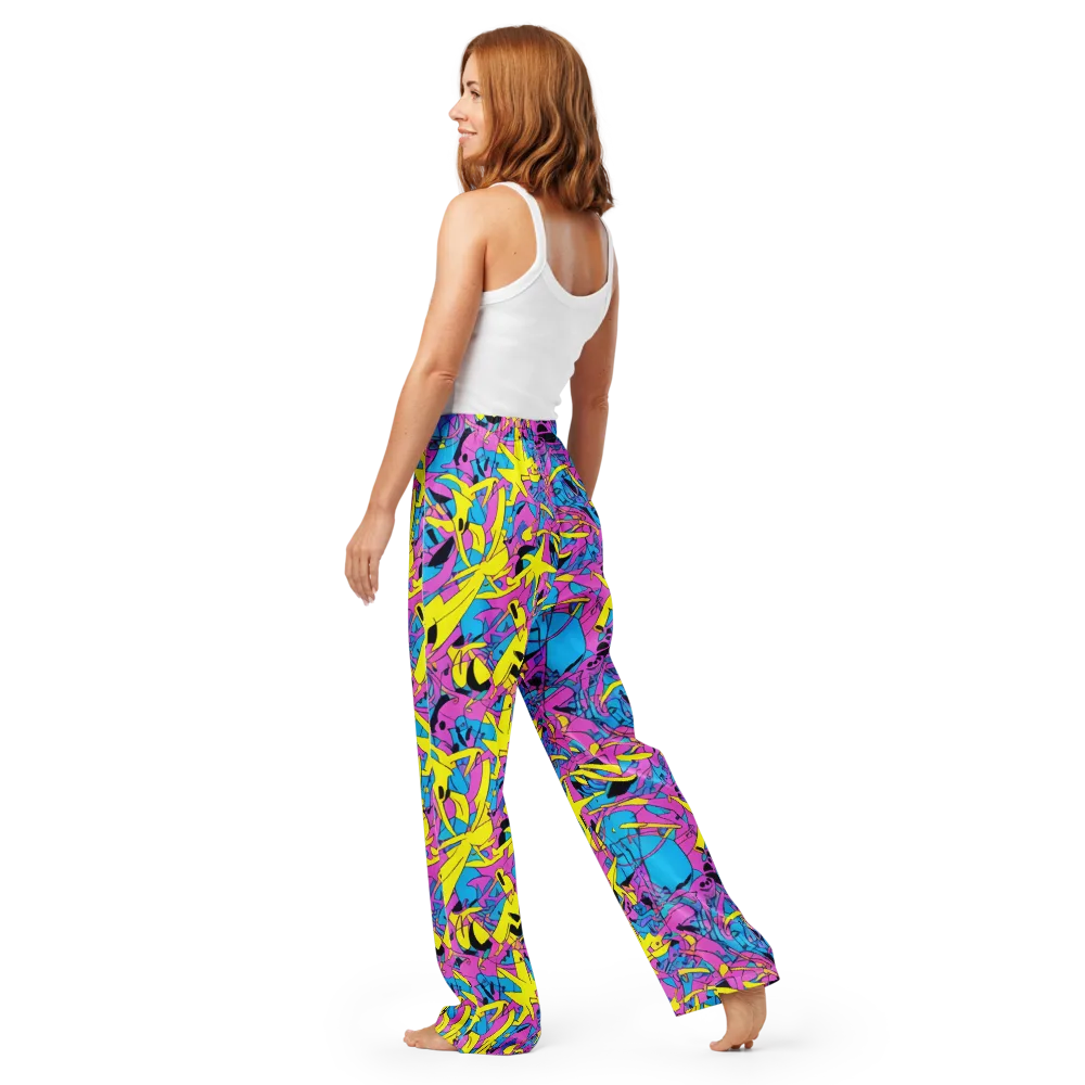 Neon Jive on Women's Pajama Pants — Back