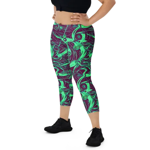 Acid Current on a Capri Leggings