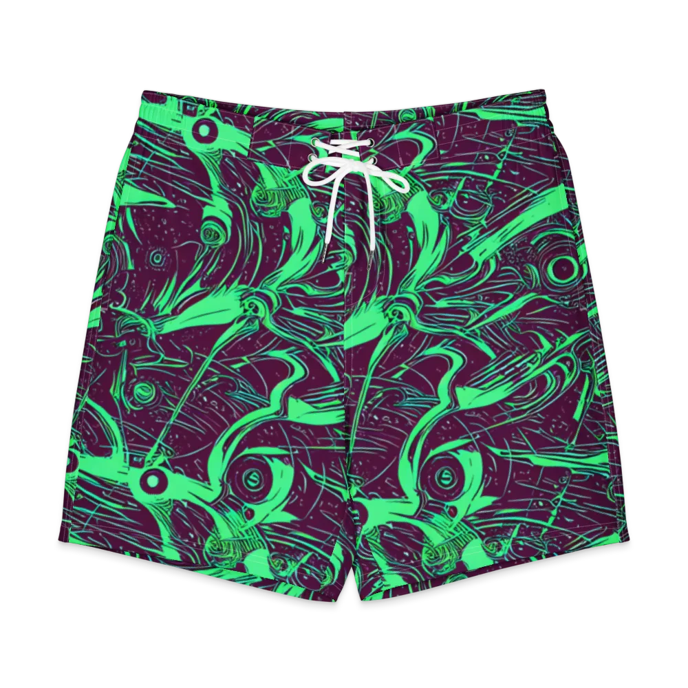 Acid Current on Men's Board Shorts — Front