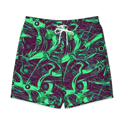 Acid Current on a Men's Board Shorts