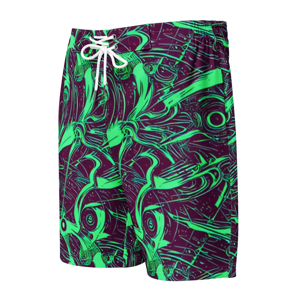 Acid Current on Men's Board Shorts — Front