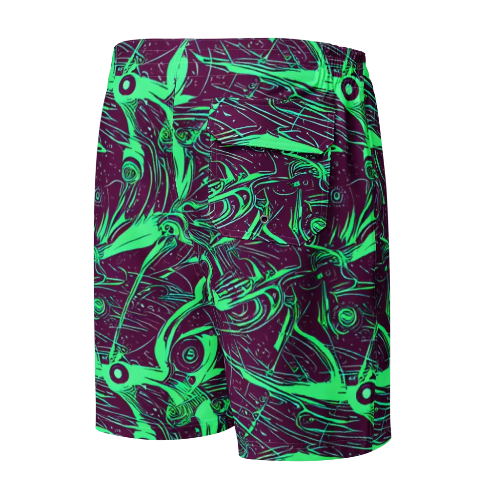 Acid Current on Men's Board Shorts — Back